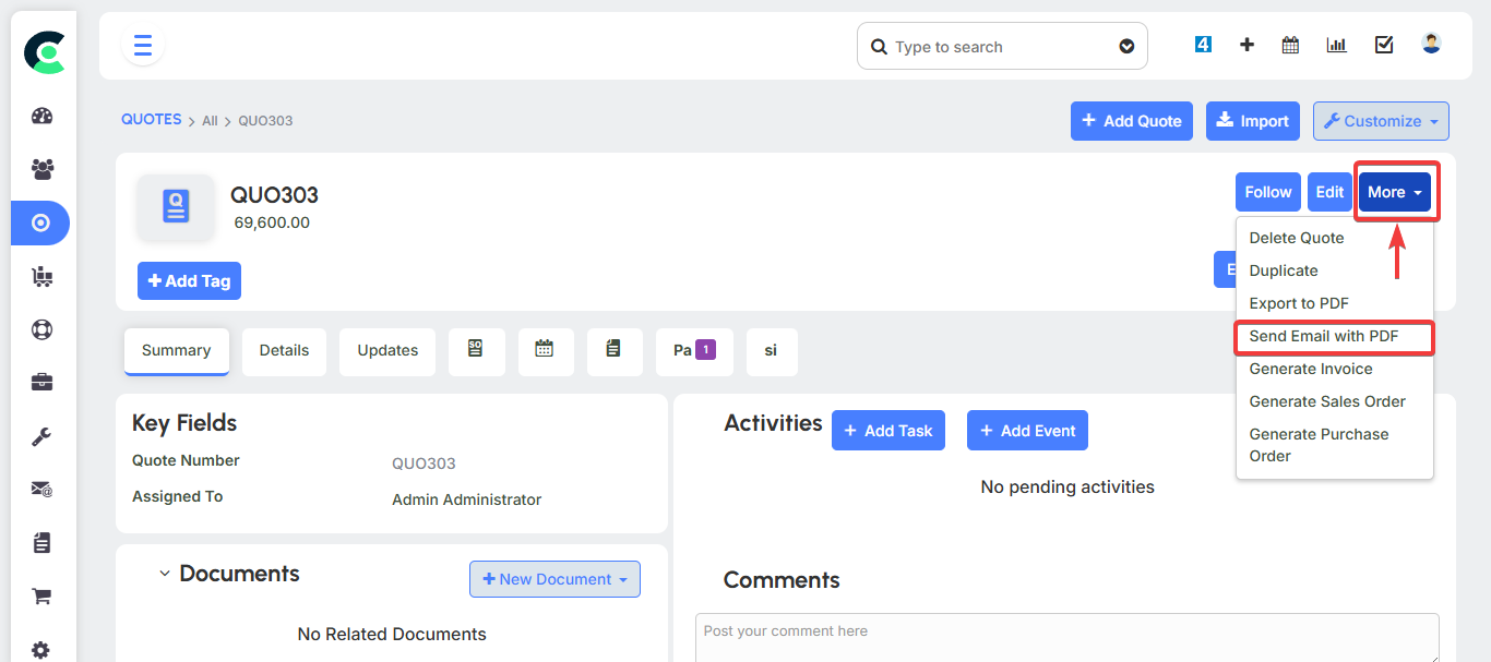 Generate Quote Document 5